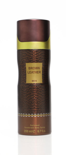 Brown Leather Body Spray for Men