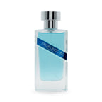 Profondo Blu Eau de Parfum bottle with blue liquid, silver cap, and diagonal label on white background