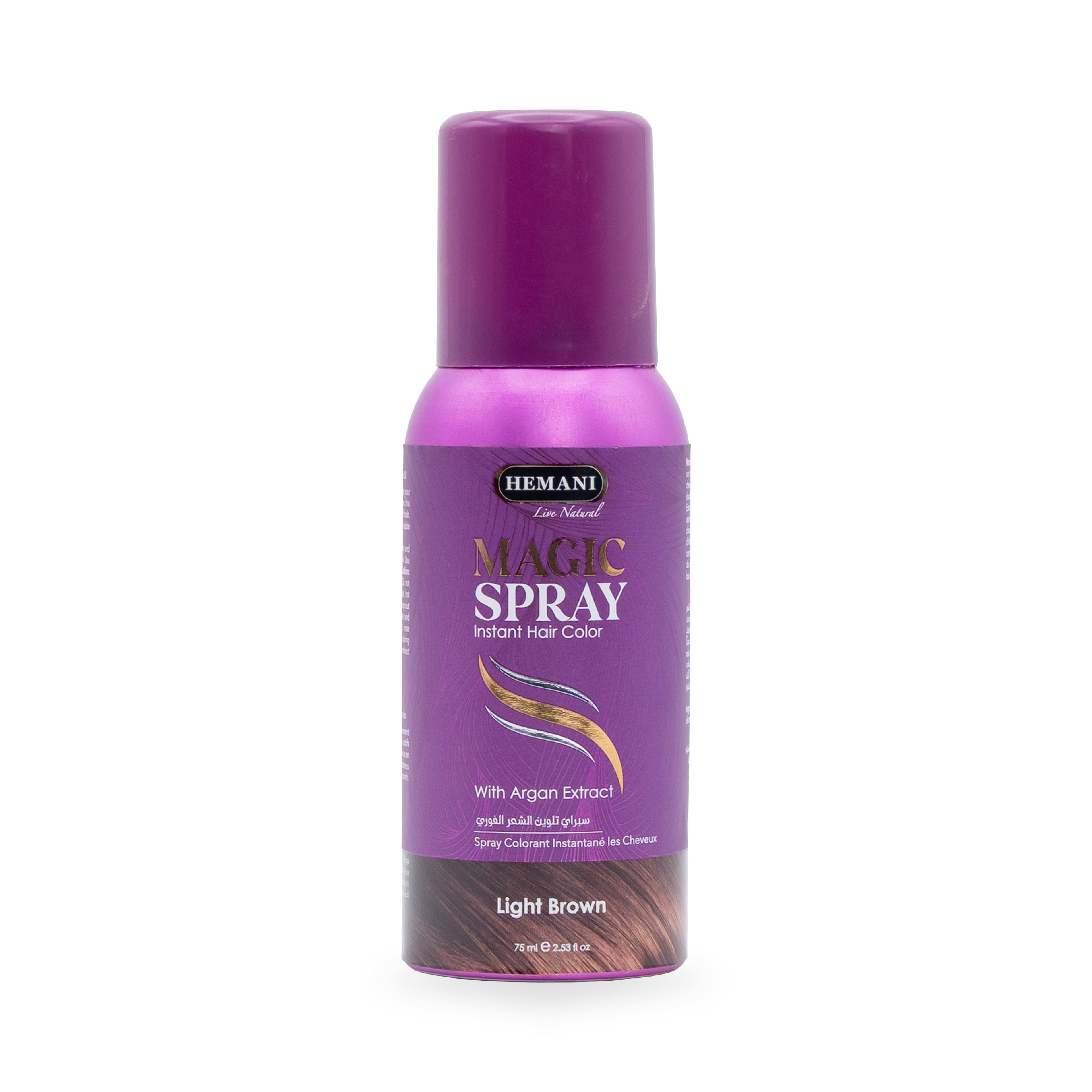 Beautiful Magic Spray Instant Hair Color - Light Brown By Hemani Herbal