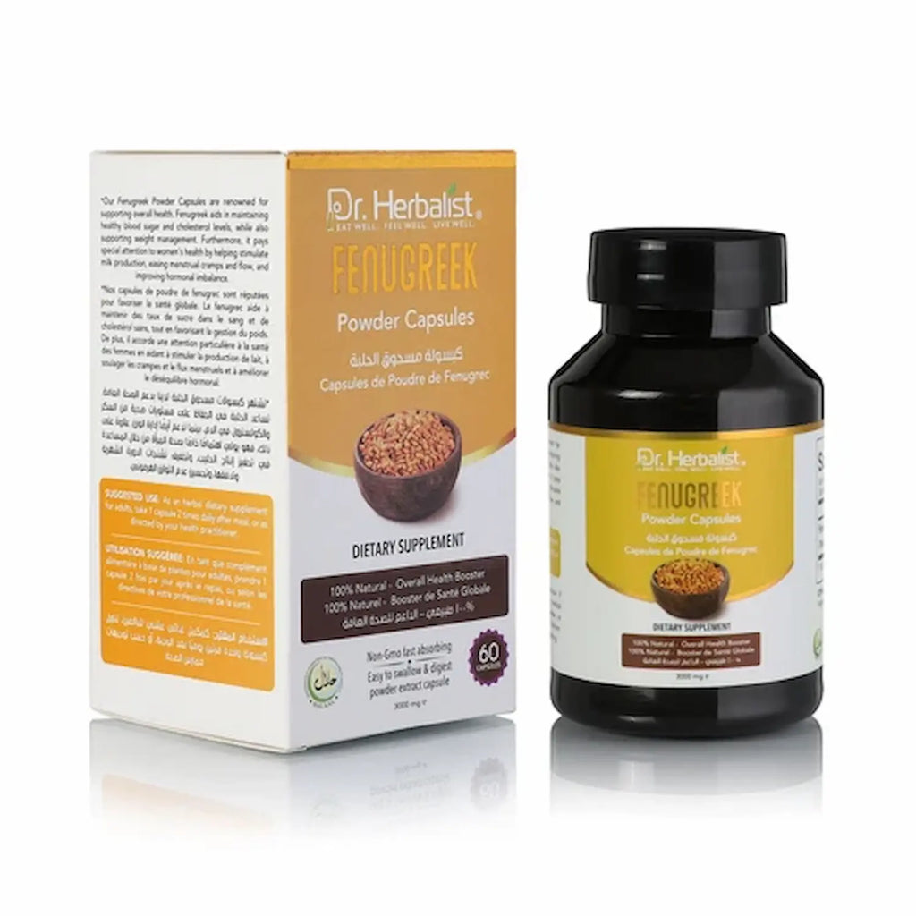 Dr. Herbalist Fenugreek Powder Capsules 3000mg