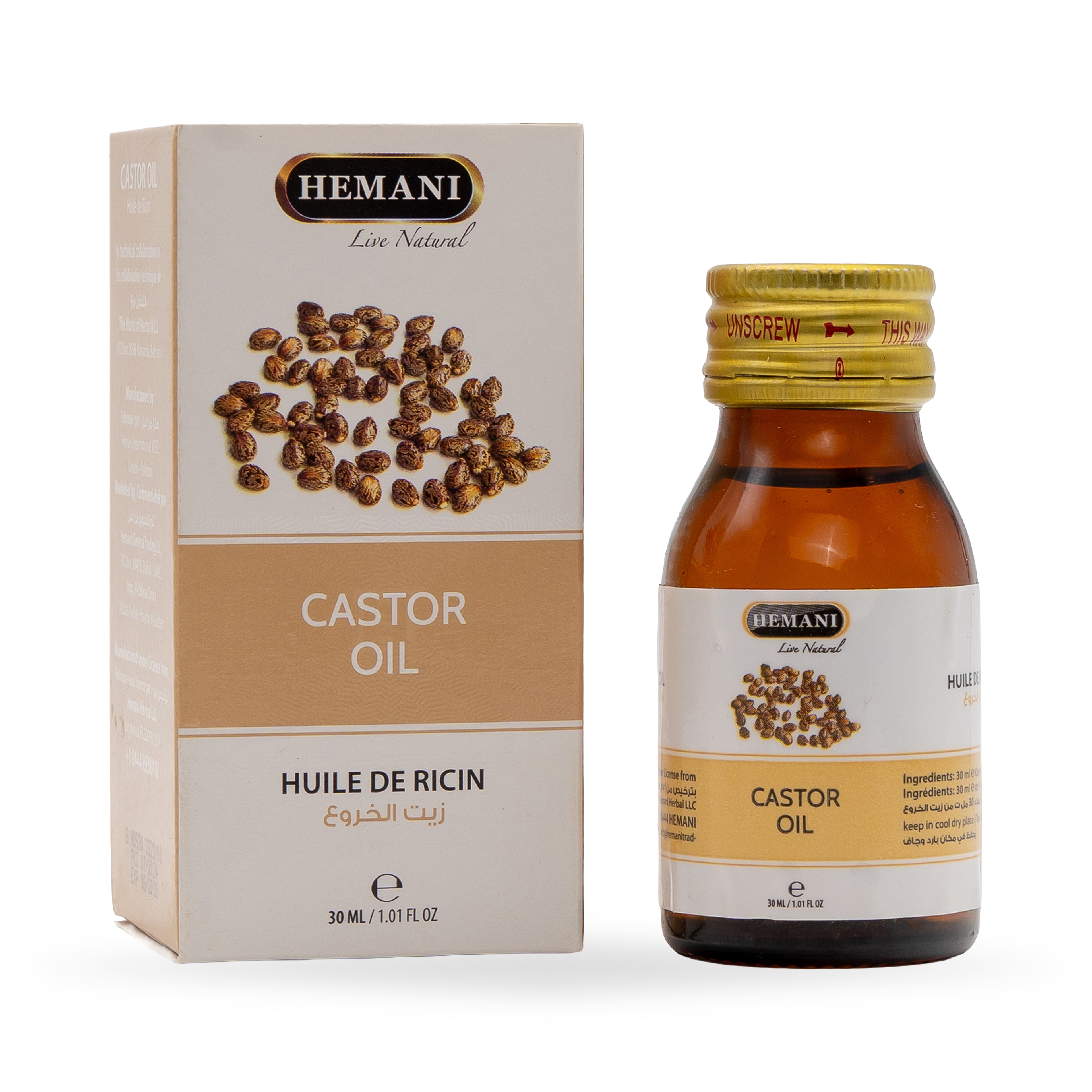 Herbal Oil 30ml Castor By Hemani Herbal