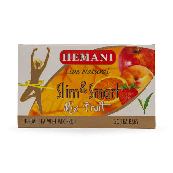Slim & Smart Herbal Slim Tea with Mix Fruit Flavor with 20 Tea Bags By Hemani Herbal