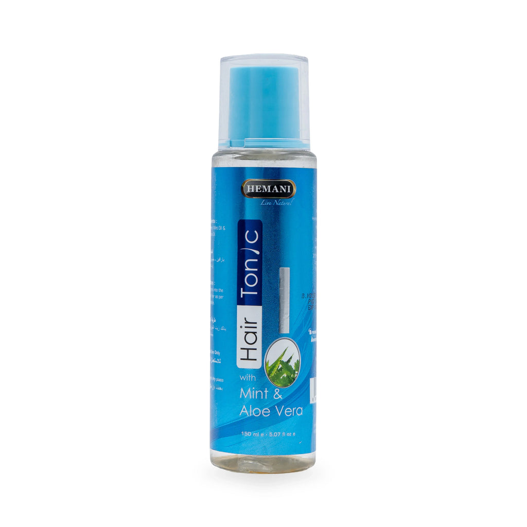 Hair tonic with mint and aloe vera for natural hair care