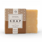 Sandal soap with organic coconut and argan oil, natural skincare bar
