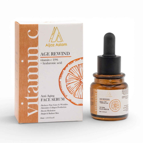 Age Rewind Face Serum with 20% Vitamin C & Hyaluronic Acid | Aijaz Aslam 30ml