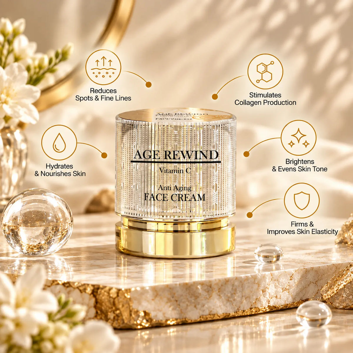 Age Rewind Face Cream with Vitamin C | Aijaz Aslam