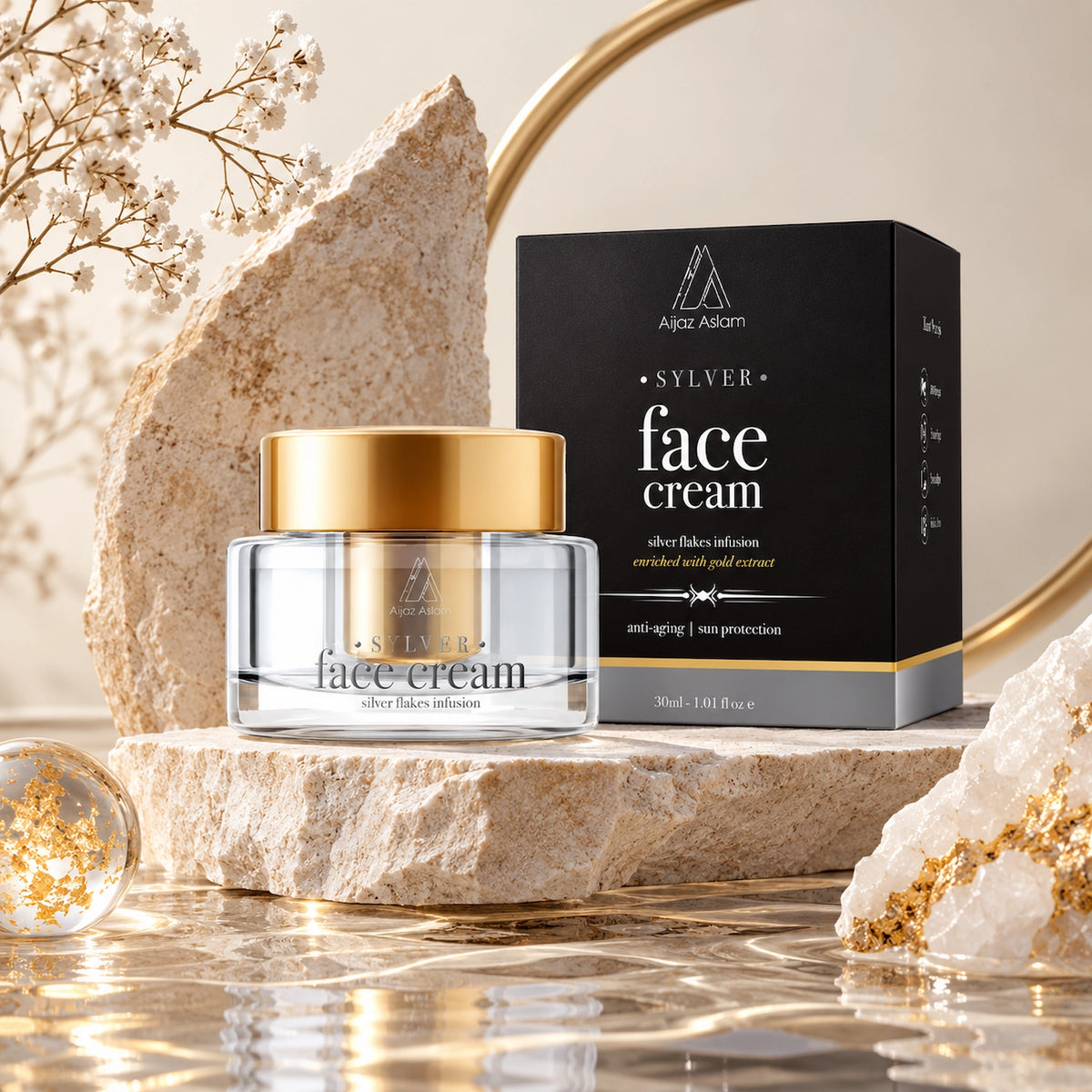 Sylver - Face Cream with Silver Flakes & Gold | Aijaz Aslam