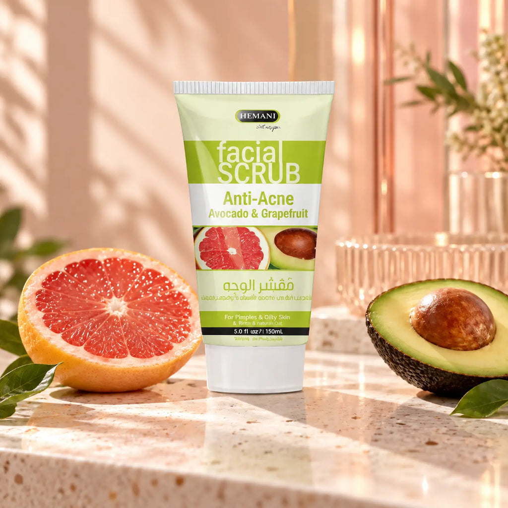 Anti Acne Facial Scrub with Avocado and Grapefruit