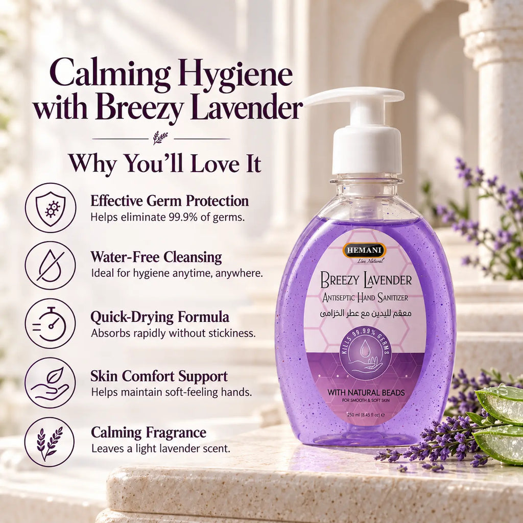 Antiseptic Hand Sanitizer 250ml - Breezy Lavender