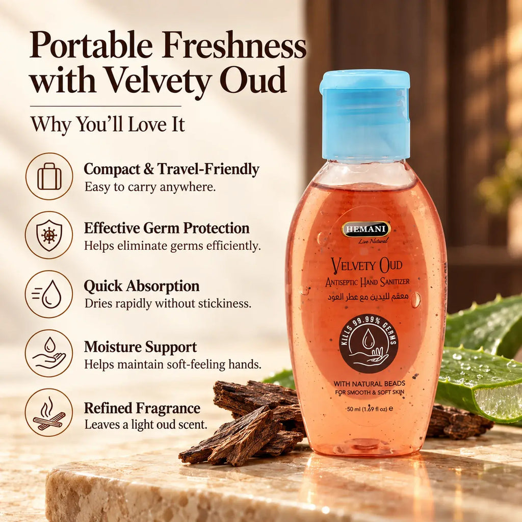 Antiseptic Hand Sanitizer 50ml - Velvety Oud