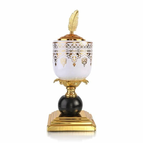Bakhoor Burner - White & Gold