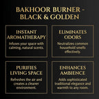Bakhoor Burner - Black & Golden