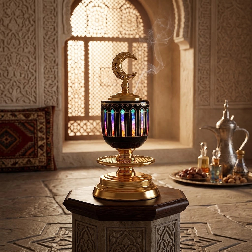 Bakhoor Burner - Black & Golden