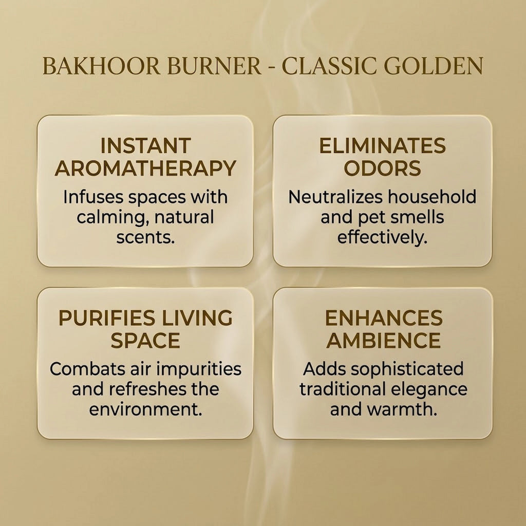 Bakhoor Burner - Classic Golden