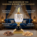 Bakhoor Burner - White & Gold