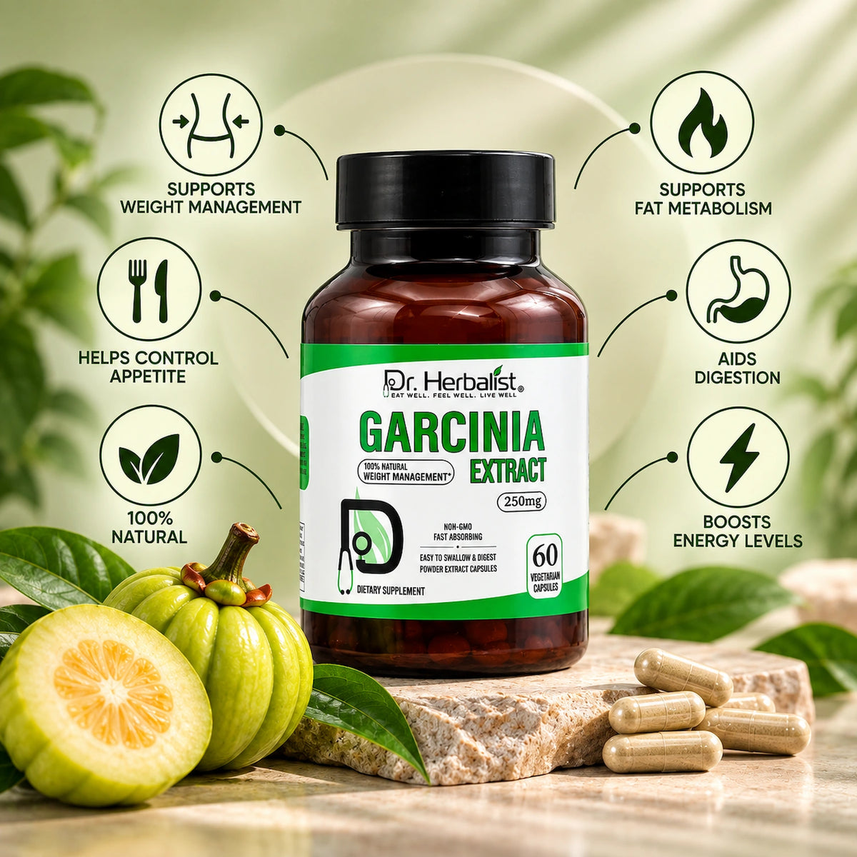 Dr. Herbalist Garcinia 250mg Dietary Supplement Capsule