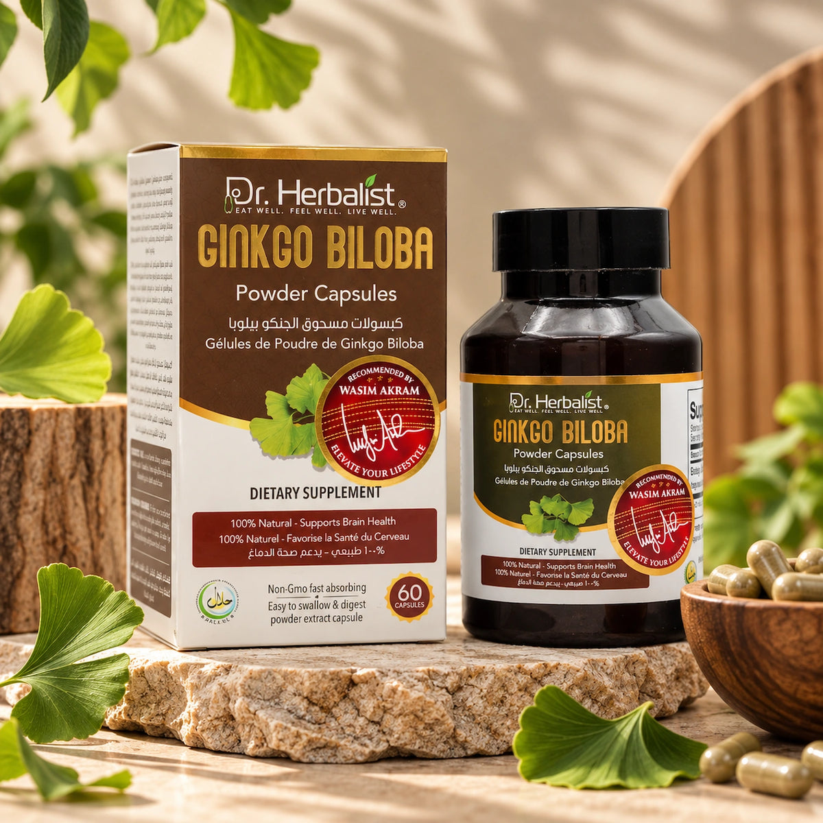 Dr. Herbalist Ginkgo Biloba Powder Capsules