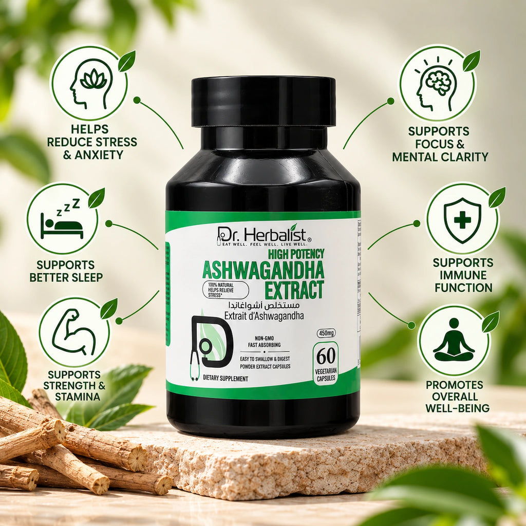Dr. Herbalist High Potency Ashwagandha Powder Capsules