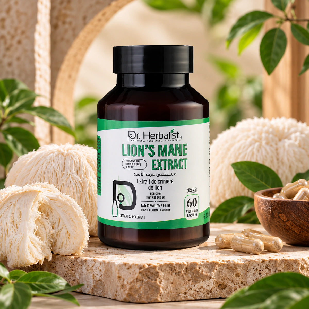 Dr. Herbalist Lion's Mane Extract Powder Capsule 500mg