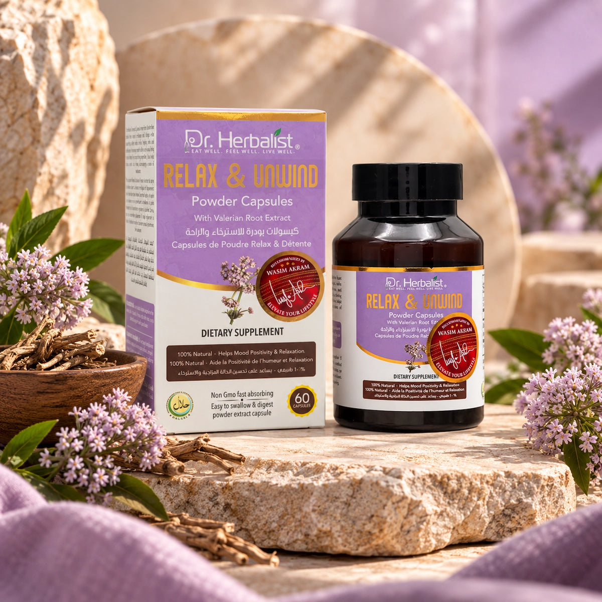 Dr. Herbalist Relax & Unwind Powder Capsules 600mg