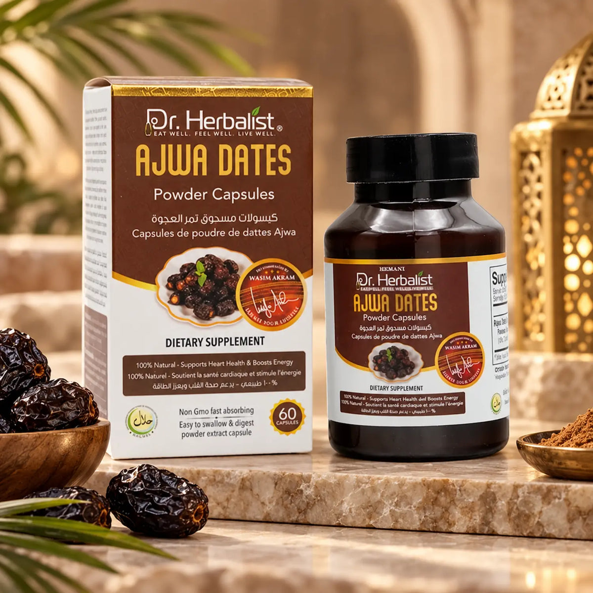 Dr. Herbalist Ajwa Date Powder Capsules 350mg