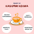 Kashmiri Kehwa benefits: aromatic, light & refreshing traditional spiced tea with instant convenience