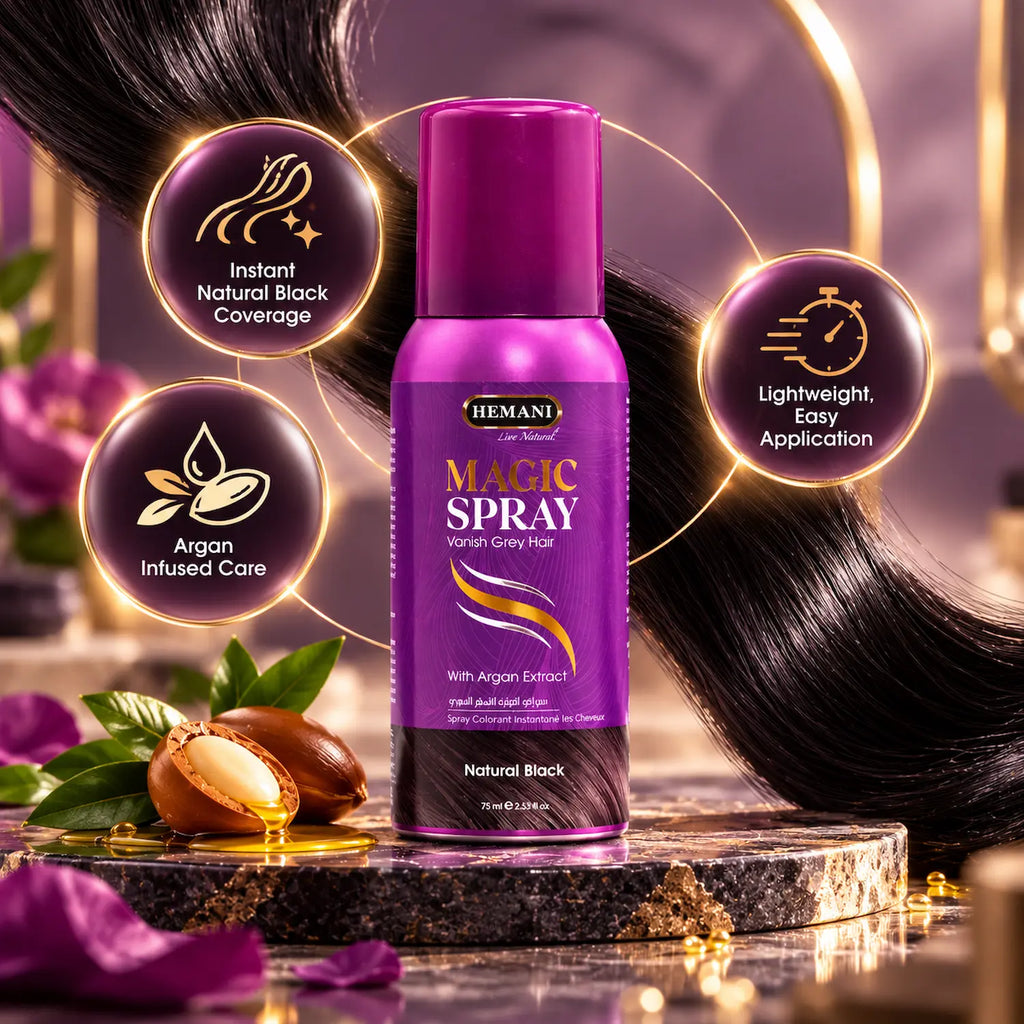 Magic Spray Instant Hair Color - Natural Black