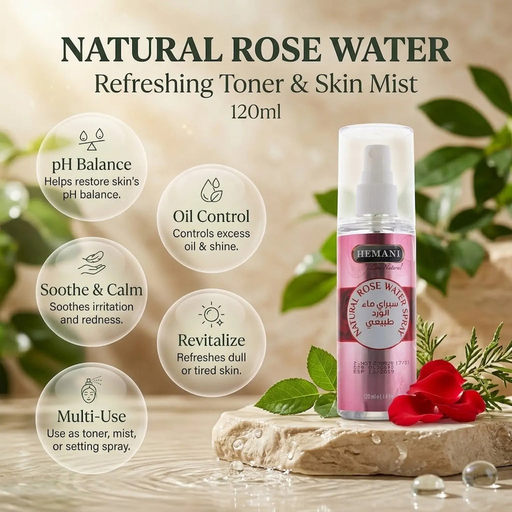 Natural Rose Water Spray 120ml