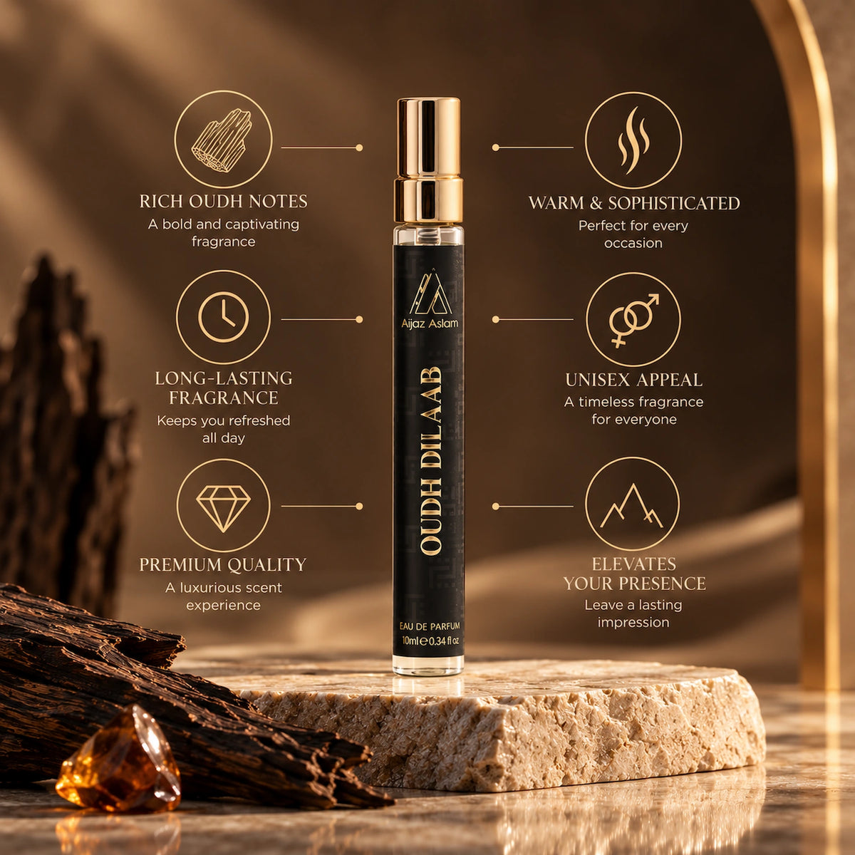 Oudh Dilaab EDP 10ml – Unisex | Aijaz Aslam