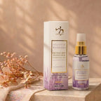 Lavender essential oil diffuser spray with packaging, natural home fragrance for relaxation and wellness