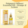 Orange & lemon essential oil diffuser for uplifting citrus ambiance and natural mood enhancement