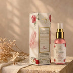 Scented Wonders Rose Potpourri Diffuser Essential Oil with floral packaging and dried flowers