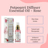 Rose essential oil diffuser with pure rose aroma, natural therapeutic scent for relaxation and comfort