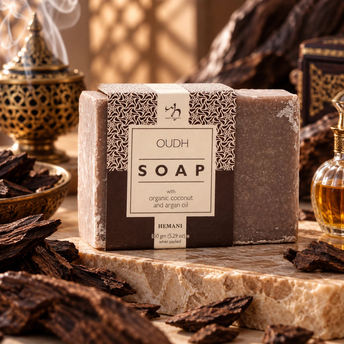 Soap with Organic Argan & Coconut Oil - Oud
