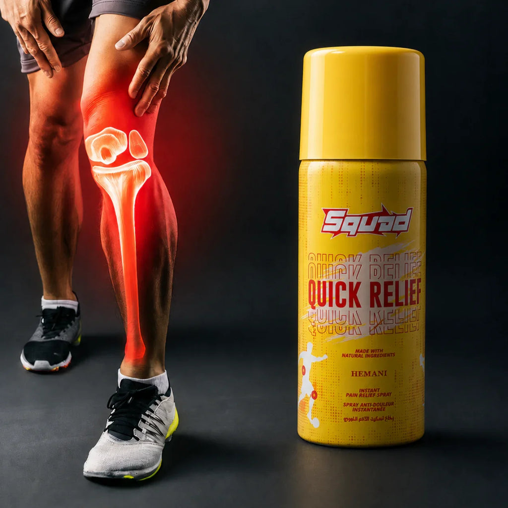 Quick Relief spray for joint & muscle pain, natural ingredients, instant pain relief for active lifestyles