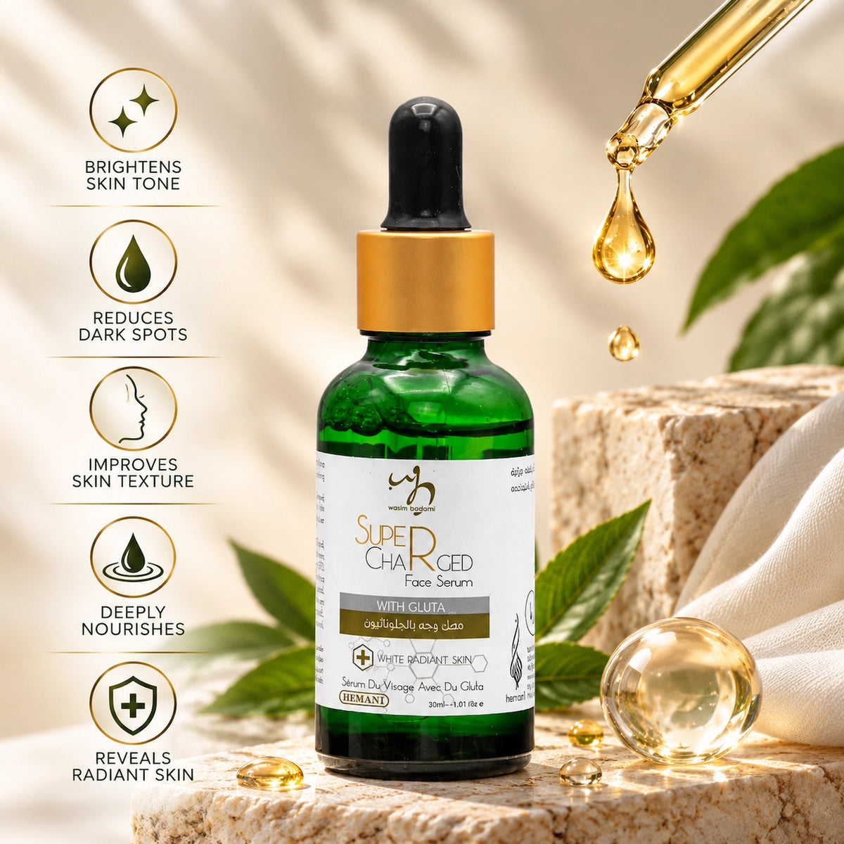 Super Charged Face Serum - Gluta