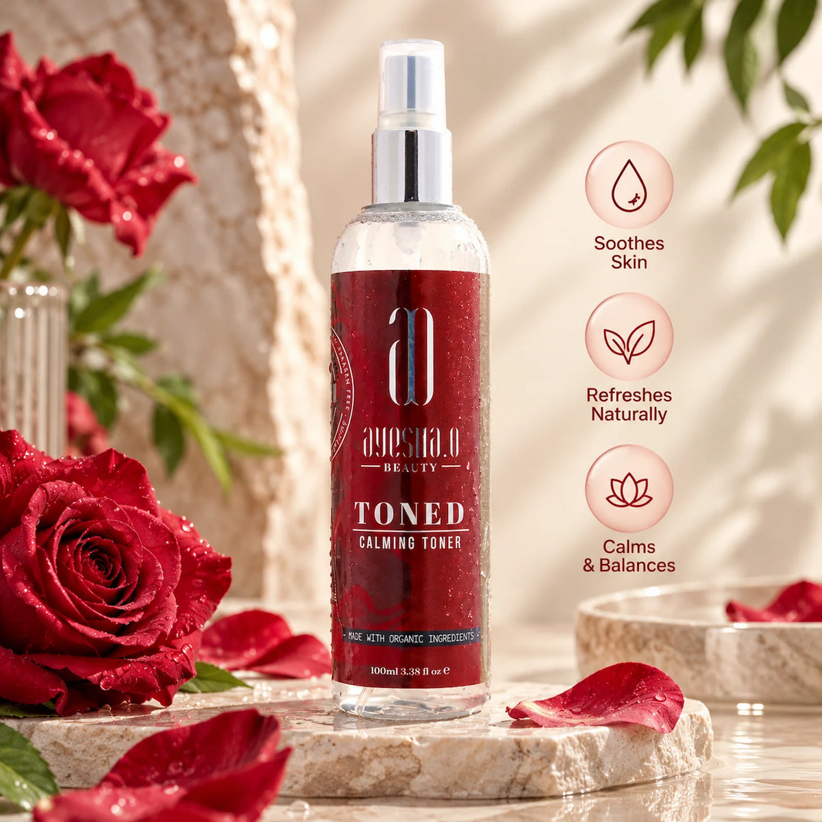 Toned - Calming Toner with Bulgarian Rose Water AO Beauty