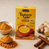 Hemani Turmeric Latte instant premix box with turmeric powder, ginger, and cinnamon sticks