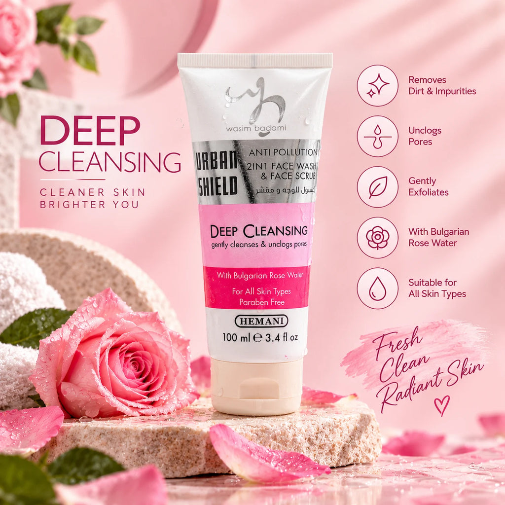 URBAN SHIELD Anti Pollution - 2in1 Face Wash & Face Scrub 100ml