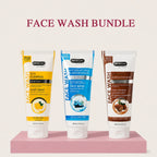 Hemani herbal face wash bundle with oil control, hydrating, and argan oil formulas for all skin types