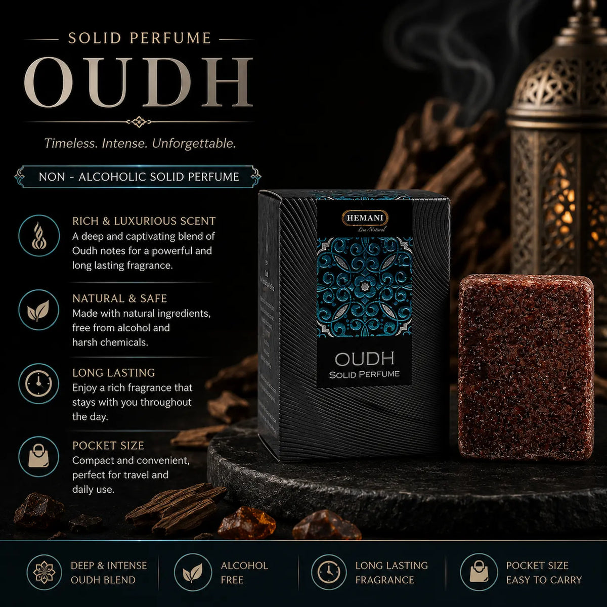 Solid Perfume Jamid - Musk Oud 25gm