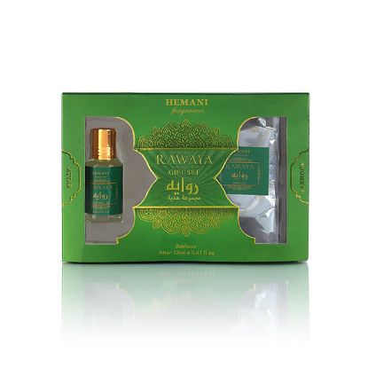 Rawaya Bakhoor & Attar Gift Set | Hemani Herbals 