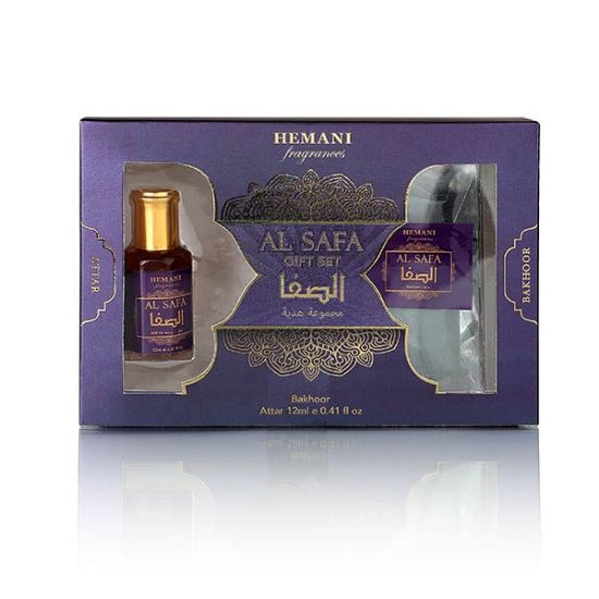 Al Safa Gift Set 2in1 - Attar & Bakhoor | Hemani Herbals 