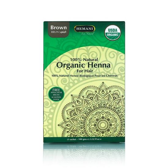 Organic Henna for Hair 100g - Brown| Hemani Herbals 