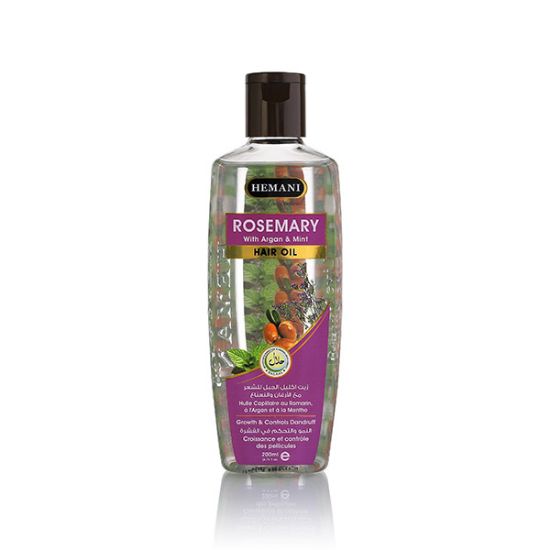 Rosemary Hair Oil with Argan & Mint 200 ml | Hemani Herbals	