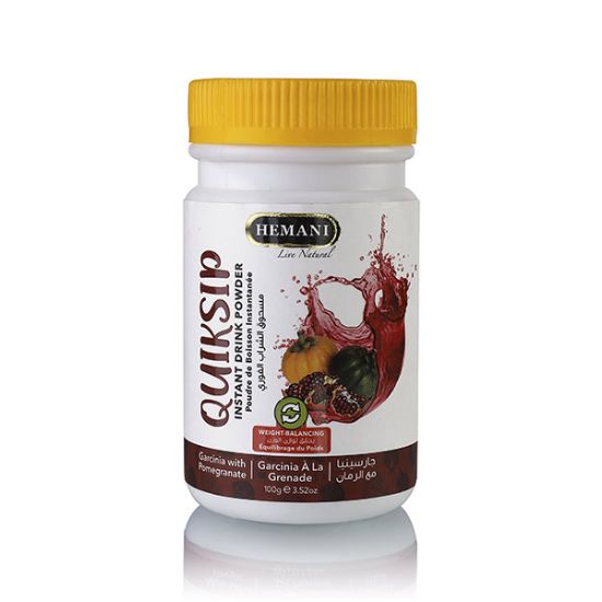 Quiksip Instant Drink Powder 100gm– Garcina with Pomegranate | Hemani Herbals 