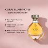 coral blush perfume, long-lasting women’s perfume, perfume for women, fruity floral perfume, elegant feminine fragrance, luxury EDP for her, intense perfume for women, subtle and clean scent, long-lasting perfume, long lasting scent, floral scent, fruity scent, women fragrance, best perfume, best perfume for women