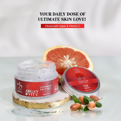 flawless, glow face gel, lightweight, nourishes skin, sun protection, radiant & dry skin, reducing inflammation, anti-aging, hyperpigmentation, collagen production, moisturizing, face gel, hydrating gel, glow face gel, argan face gel, vitamin c face gel, hydrate & glow face gel with argan & vitamin c, best face gel for glowing skin, lightweight hydrating gel, vitamin c gel for bright and radiant skin