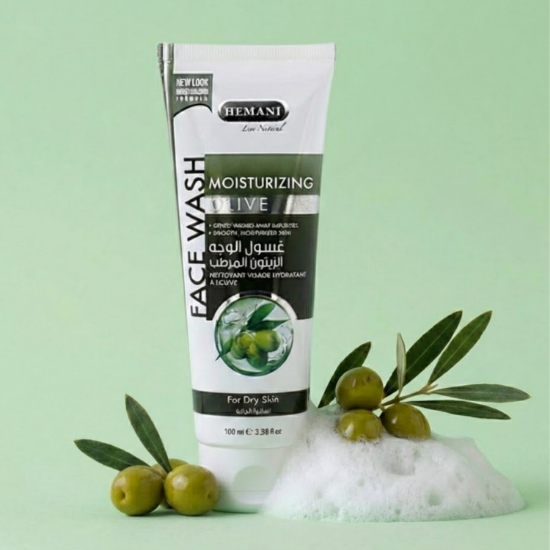 olive facewash, dryness, healthy skin, olive, hemani herbals, face wash, herbal facewash, olive facewash for dry &sensitive skin, gentle herbal facewash for soft and smooth skin
