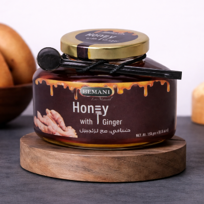 anti-bacterial, strong immunity, weight Loss solution, sweetener, cold & flu, congestion, anti-inflammatory, antioxidant, natural honey, pure honey, organic honey, honey with ginger, ginger honey, herbal honey, premium ginger infused honey for digestion, natural ginger honey for sore throat and immunity, ginger honey for wellness and immunity boost